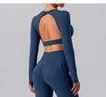 Load image into Gallery viewer, Long sleeve open back tops
